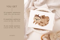 Mother and baby collection, Cute animals clipart &amp; patterns Product Image 2