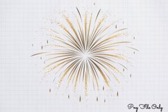Happy New Year Fireworks Clipart PNG Product Image 1