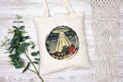 UFO Illustration, Cartoon Farm PNG, Spaceship PNG Product Image 2