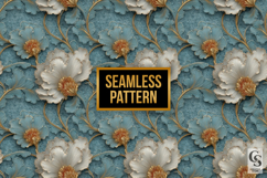 Soft Glittery Flowers Digital Papers Product Image 2