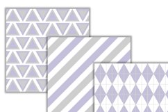 Purple, Gray and White Digital Papers Product Image 2