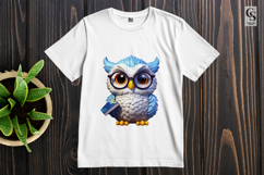 Reading Owl Clipart Sublimation PNG Product Image 2