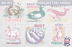 Sarcastic Animal Quote Bundle Sublimation Retro 15 PNG Product Image 2