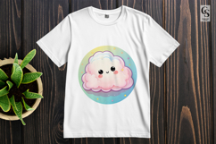 Cute Kawaii Cloud Clipart Sublimation PNG Product Image 2