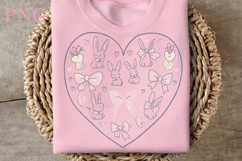 Happy Easter Heart PNG, Happy Easter Sublimation Product Image 2