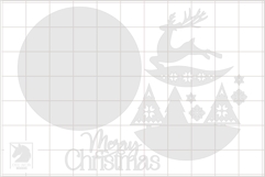 Merry Christmas Nordic Sign SVG | Scandinavian Reindeer Sign Product Image 2