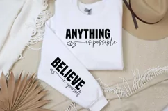 Anything is possible Sleeve SVG PNG, believe in yourself SVG Product Image 2