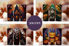 Stained Glass Halloween Tumbler Wrap, Halloween Bundle Product Image 2