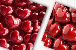 3d Red Hearts Digital Paper Product Image 2