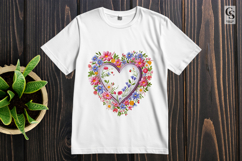 Floral Heart Shape Clipart Sublimation PNG Product Image 2