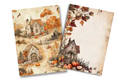 Fall Cottage Junk Journal Pages Product Image 2