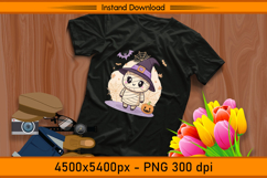 Cute Mummy Witch Girl Halloween Sublimation Design PNG Product Image 2