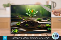 Plant Grows on Mud Cutting Board Sublimation Design Product Image 1