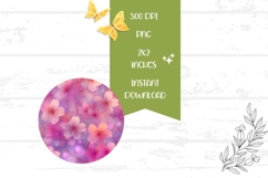 Pink Flowers Earrings, Pink Round Earrings Product Image 2