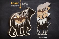 Bear SVG laser cut file for Glowforge Product Image 2