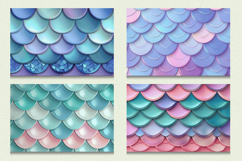 3D Mermaid Scales Cutting Boards sublimation Design Product Image 2
