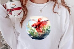 Pets Love Christmas Watercolor Clipart, Christmas PNG Product Image 2