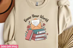 Know Your Worth PNG, Stay positive sublimation PNG Product Image 1