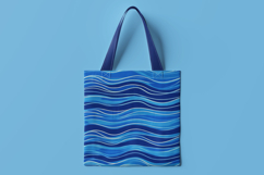 Layered Blue Waves Digital Paper Product Image 2