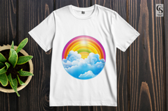 Colorful Rainbow And Cloud Clipart Sublimation PNG Product Image 2