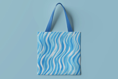 Blue Curved Lines Digital Paper Product Image 2