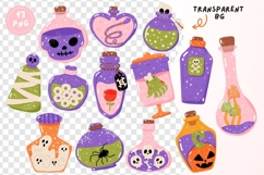 Spooky Halloween Poison Potions Clipart Halloween PNG Product Image 2