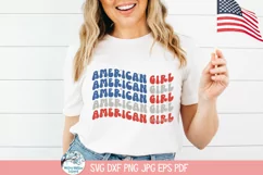 American Girl SVG | 4th of July Patriotic Graphic Product Image 1