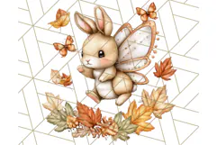 Fall Fairy Animal Clipart PNG, Woodland Creatures With Wings Product Image 2