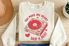 Retro Valentine Sublimation PNG - You Make My Heart Product Image 2