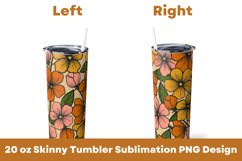 Colorful Flowers Pattern 20 oz Tumbler Sublimation PNG Product Image 2