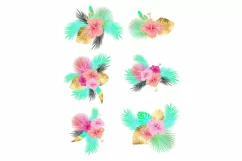 Tropical Flower Bouquet Clipart Product Image 2