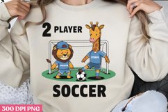 2 Player Soccer PNG, Cute Animal Sublimation PNG Product Image 2