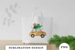 Merry Christmas Car Sublimation Designs Downloads Product Image 2