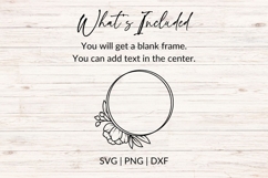 Hand Drawn Wedding Wreath SVG With Floral Leaf Border Product Image 2