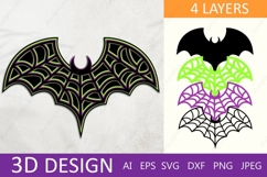 3d Halloween shadow box svg, Layered halloween gnome laser Product Image 6