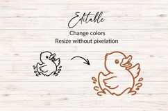 Splashing Baby Duck Illustration SVG Product Image 2