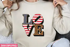 LOVE PNG, Memorial Day Sublimation PNG Product Image 1