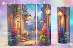 Summer Night Tumbler Sublimation, 20 oz Tumbler Wrap Product Image 3