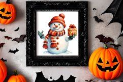 Funny Snowman Sublimation Clipart, watercolor Clipart Product Image 2
