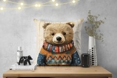 Cartoon Bear Pillowcase Designs, Winter Bear Pillow Case PNG Product Image 2