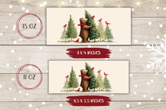 Cartoon Christmas Bear Mug Design, Christmas Mug Print Product Image 2