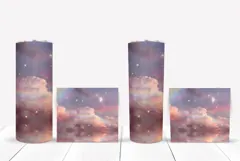 Moon Tumbler Design, Glitter Sky Tumbler, Rainbow PNG Product Image 2