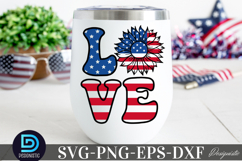Home of the free because of tyhe SVG, 4th July Sunflower SVG Product Image 2