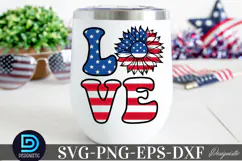 Home of the free because of tyhe SVG, 4th July Sunflower SVG Product Image 2