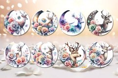 Deer &amp; Moon | 8 Car coaster &amp; key chain sublimation designs Product Image 2