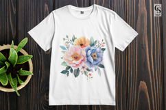 Watercolor Peony Flower Bouquet PNG Clipart Product Image 2