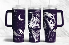 40oz Tumbler laser svg Wolf wrap | Engraved tumbler svg Product Image 2
