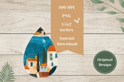 Summer Teardrop Earrings Design, Sea Earrings Template Product Image 2