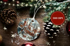 3D Magic Village Ornament PNG, Cute Winter Ornament Design Product Image 2