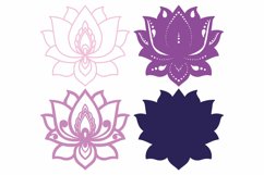 Lotus 3D Multilayer SVG/ Lotus 3D mandala/ Lotus Paper Cut Product Image 2